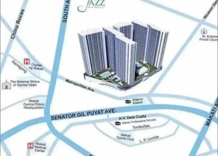 High Rise Haven In Makati With Balcony And View شقة مانيلا